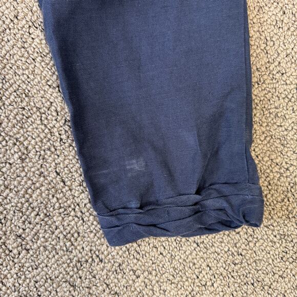 Wilfred Allant Linen Cropped Navy Pants US Women's 00 - Picture 7 of 8
